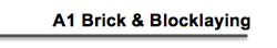 A1 Brick & Blocklaying - Logo