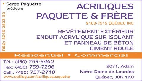 Acriliques Paquette &a; Frère - Logo