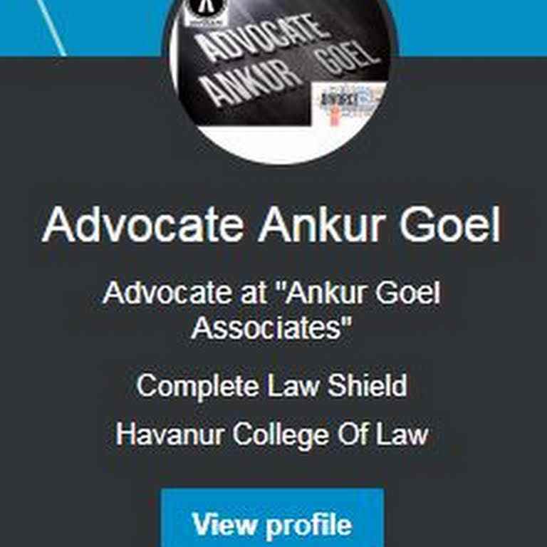 Advocateankurgoelassociates - Cover photo