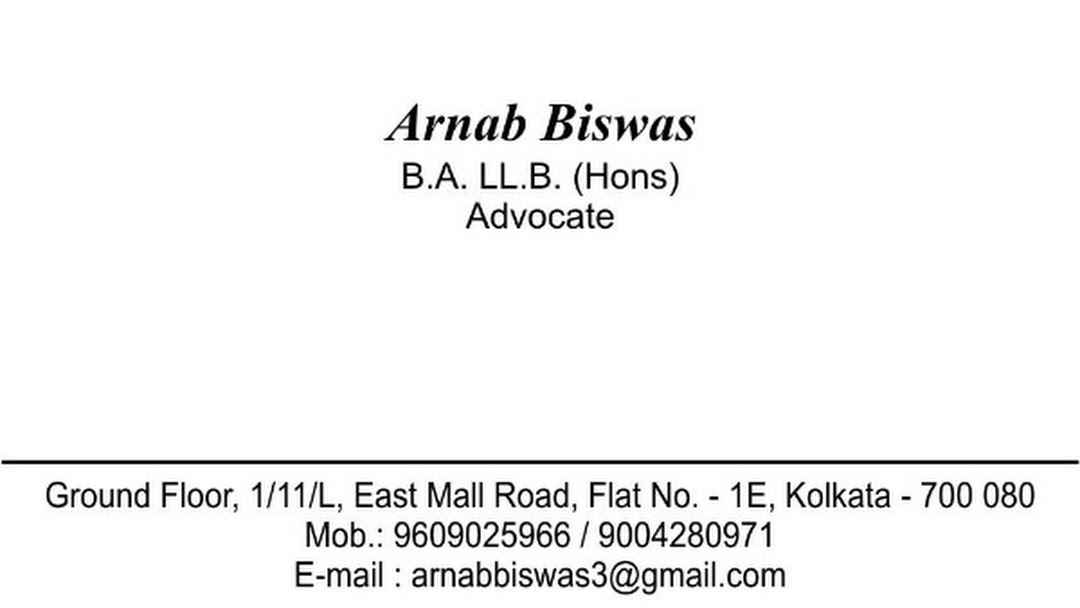 Advocate Arnab Biswas - Cover photo