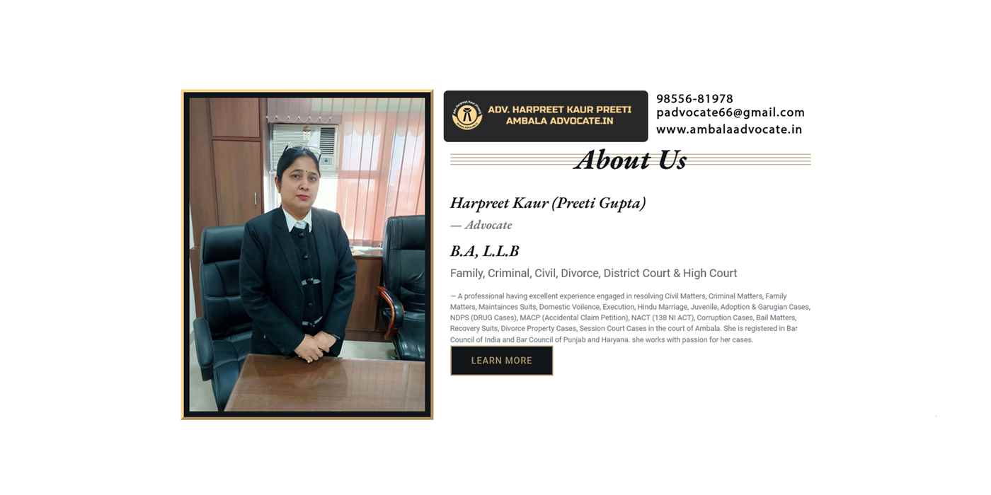 Advocate Harpreet Kaur - Cover photo