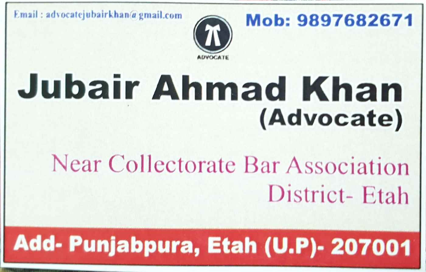 Advocate Jubair Ahmad Khan - Cover photo
