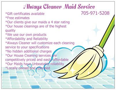 Always Cleaner Maid Service - Logo