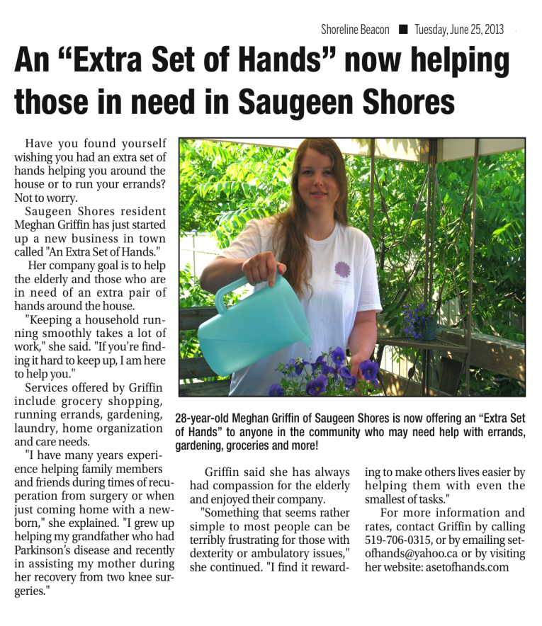 An Extra Set of Hands - Cover photo