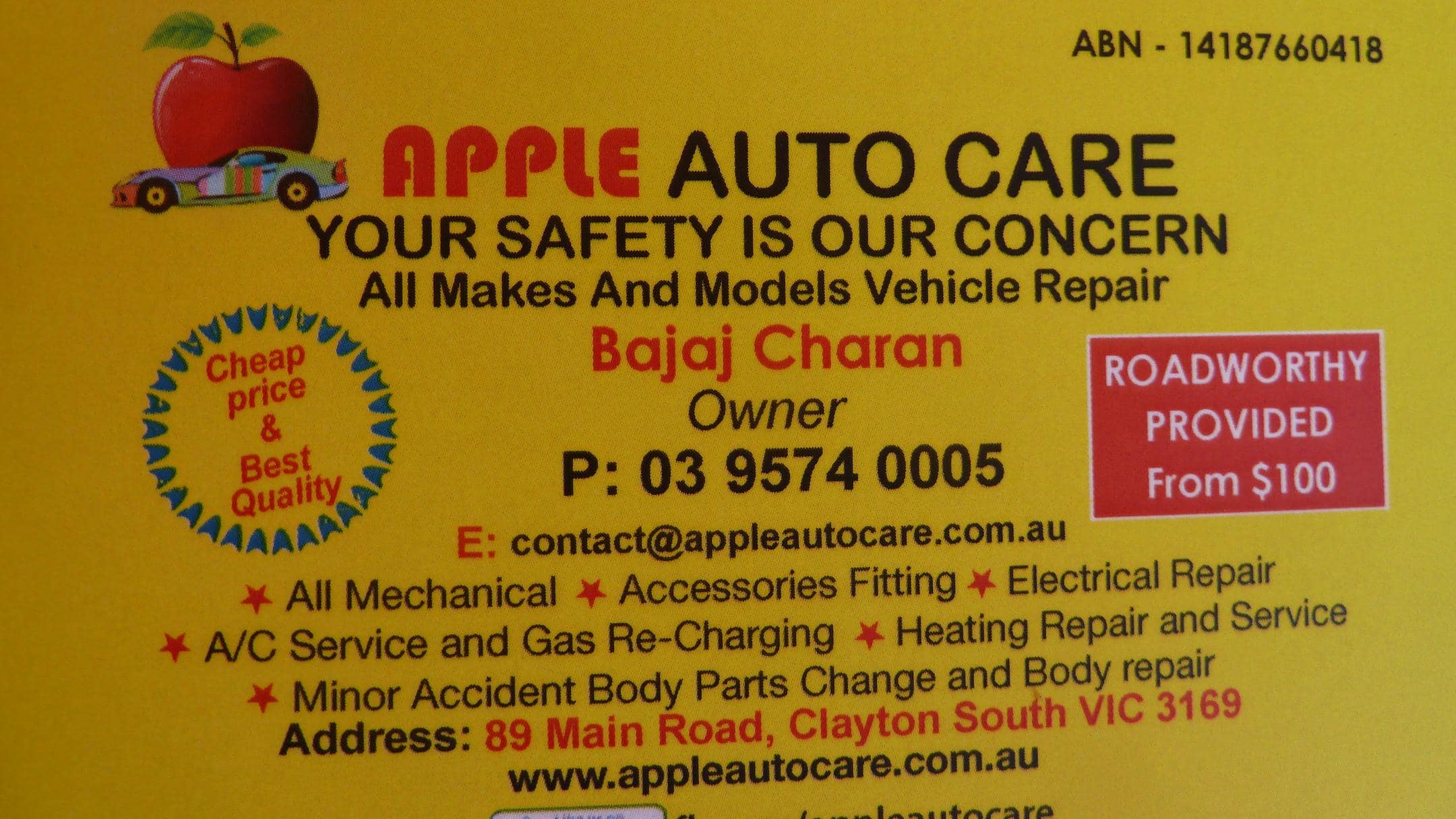 Apple Auto Care - Logo