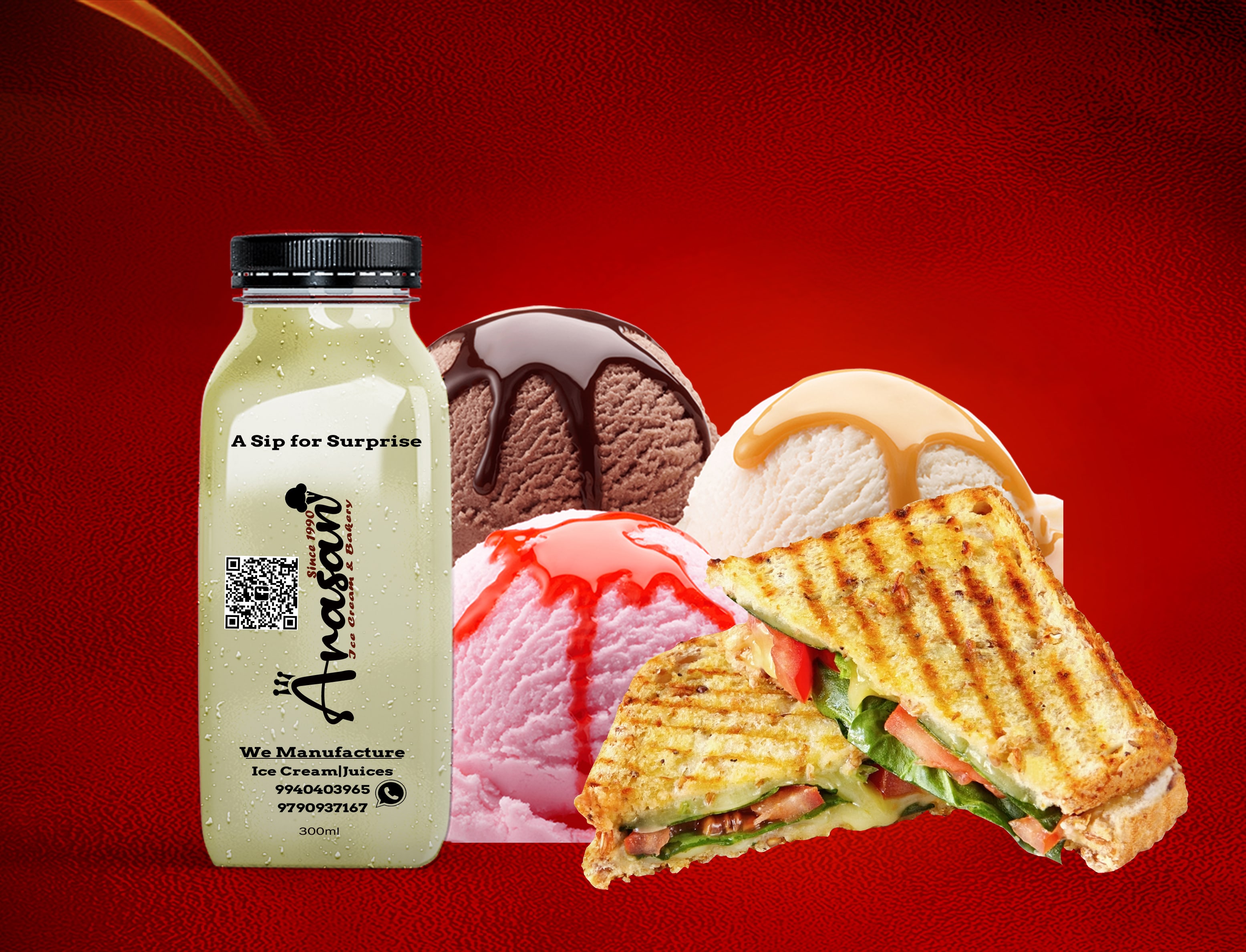 Arasan Bakery & Ice cream - Logo