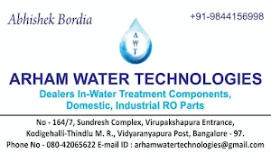 Arham water technologies - Cover photo