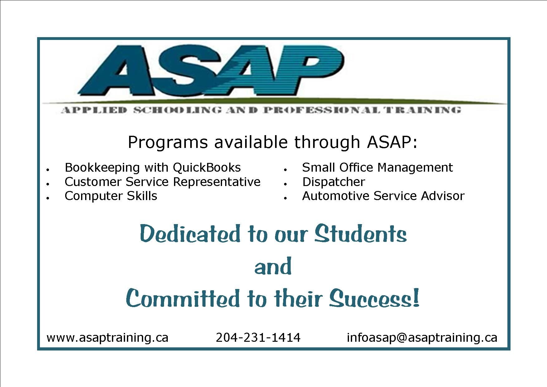 ASAP - Applied Schooling and Professional Training - Logo