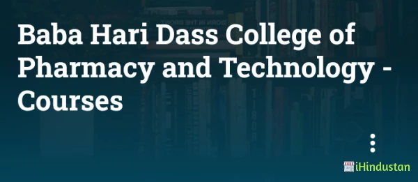 Baba Hari Dass College of Pharmacy and Technology - Cou - Logo