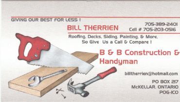 B&a;B Construction and Handyman - Logo