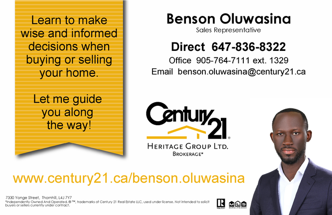 Benson Oluwasina - Century 21 Heritage Group - Cover photo