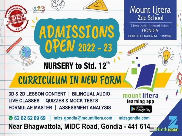 Best School in Gondia - Mount Litera Zee School Gondia - Logo