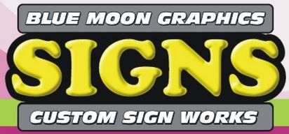 Blue Moon Graphics and Custom Sign Works - Logo