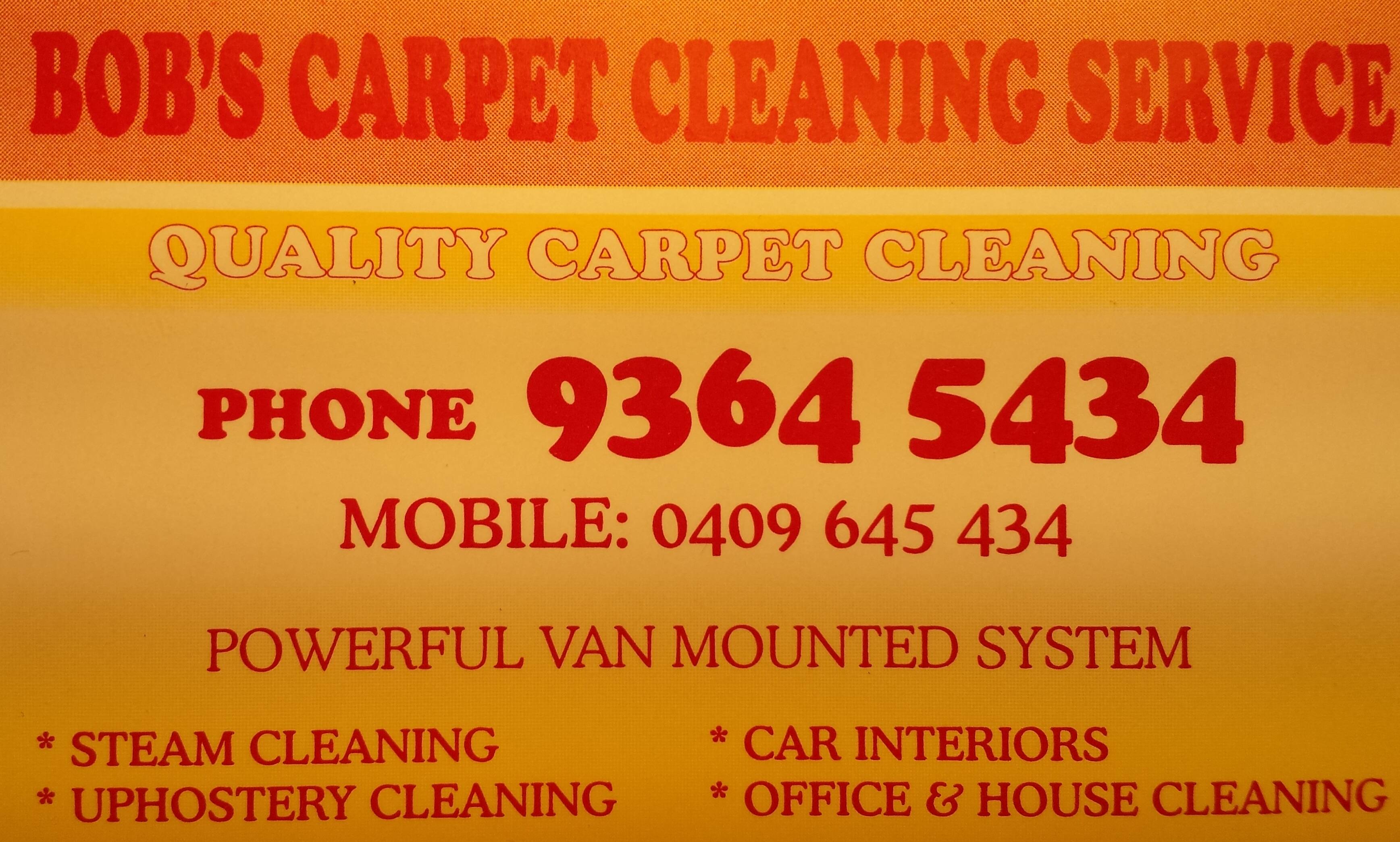 Bob's Carpet Cleaning Service - Cover photo