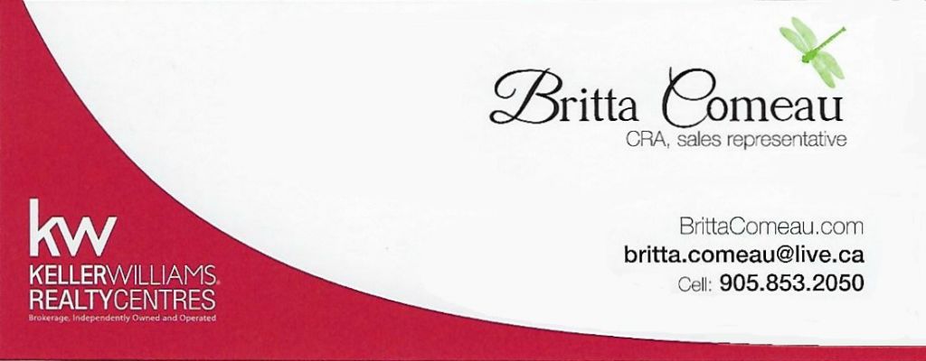 Britta Comeau - Keller Williams Realty Centres - Logo