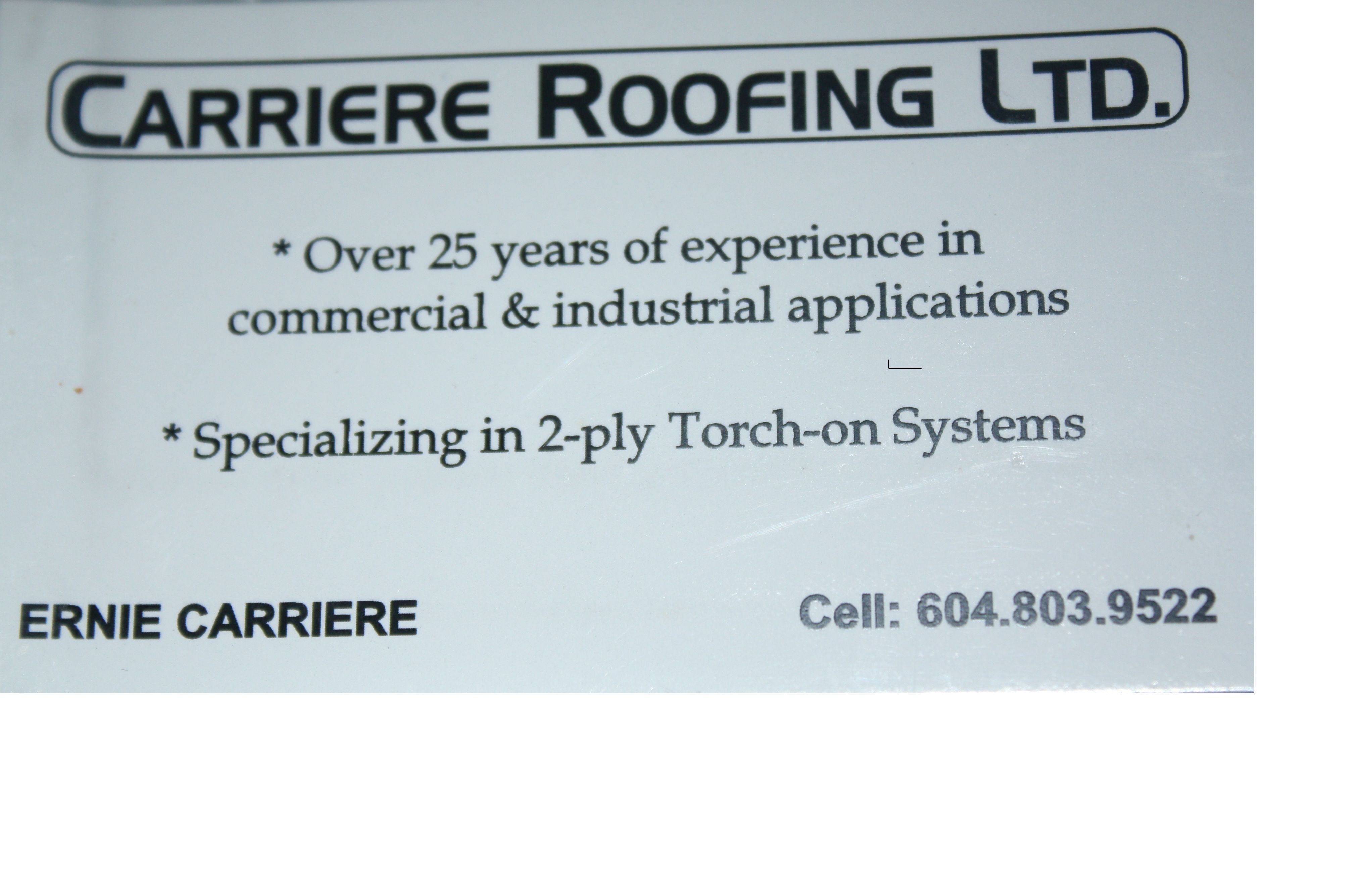 Carriere Roofing LTD. - Logo