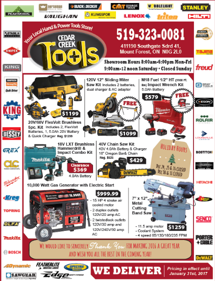 Cedar Creek Tools - Cover photo