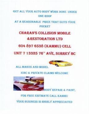Charan&s;s collision mobile &a; restoration limited - Cover photo