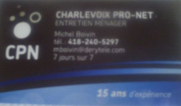 Charlevoix Pro-Net Entretien Ménager - Logo