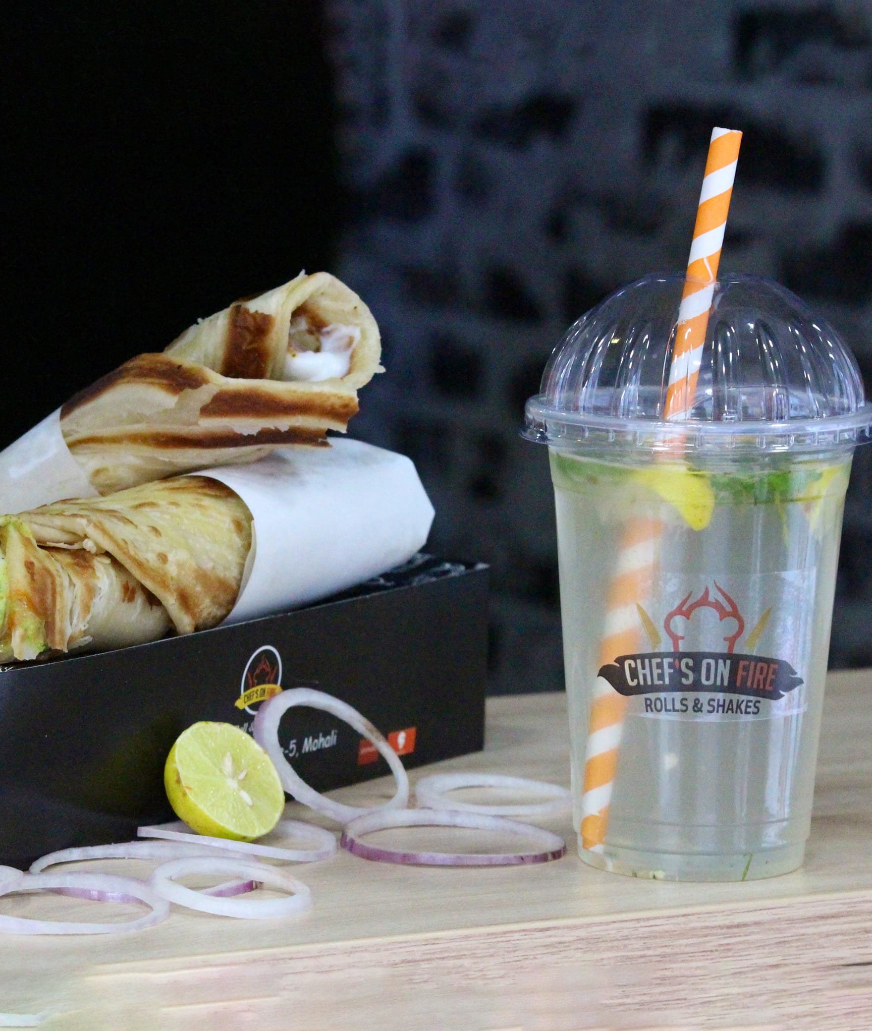 Chef on Fire - Rolls, Momo & Shakes - Logo