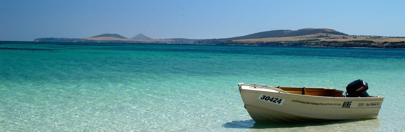 Coffin Bay and Farm Beach boat hire - Cover photo