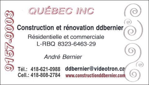 Construction Et Rénovation DD Bernier - Logo