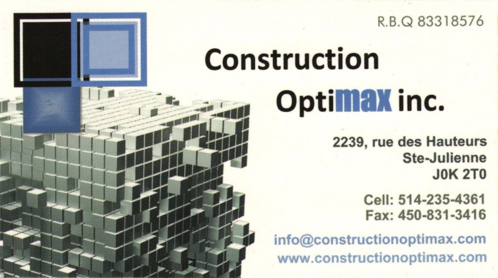 Construction Optimax Inc - Logo