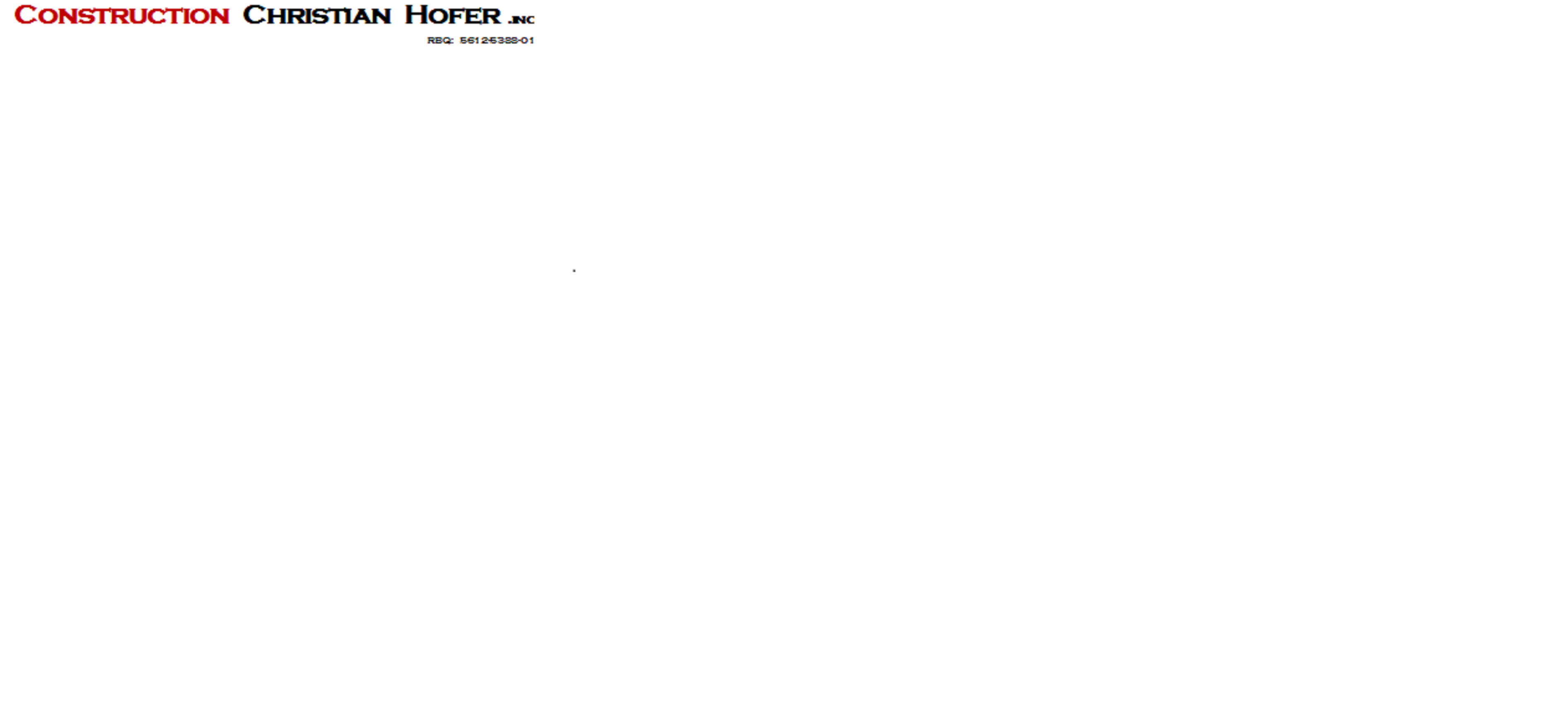 Construction Christian Hofer Inc - Cover photo