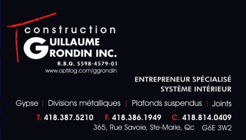 Construction Guillaume Grondin inc. - Logo