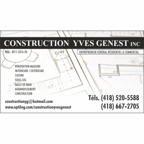 Construction Yves Genest Inc. - Logo
