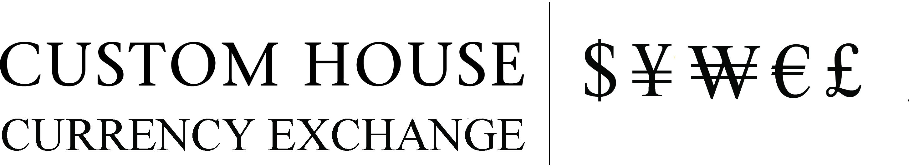 Custom House Currency Exchange - Western Union White Ro - Logo
