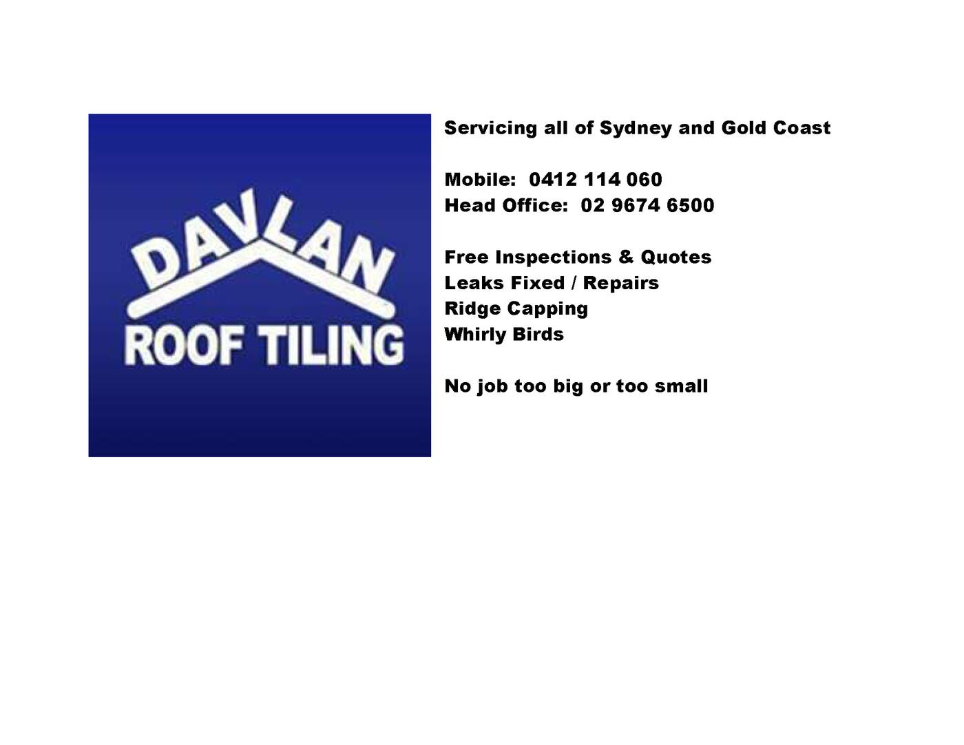 Davlan Roof Tiling - Cover photo