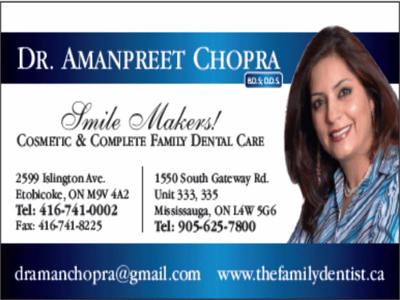 Dr. Amanpreet Chopra B.D.S., D.D.S. - Logo