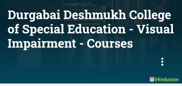 Durgabai Deshmukh College of Special Education - Logo
