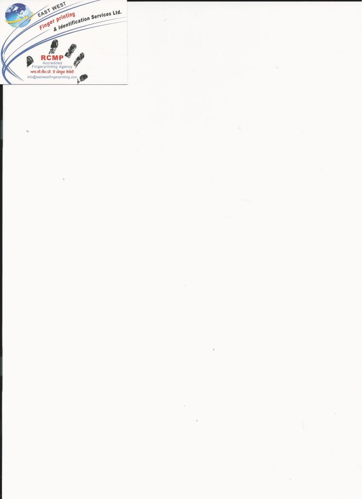 East West Finger Printing Identification Service - Logo