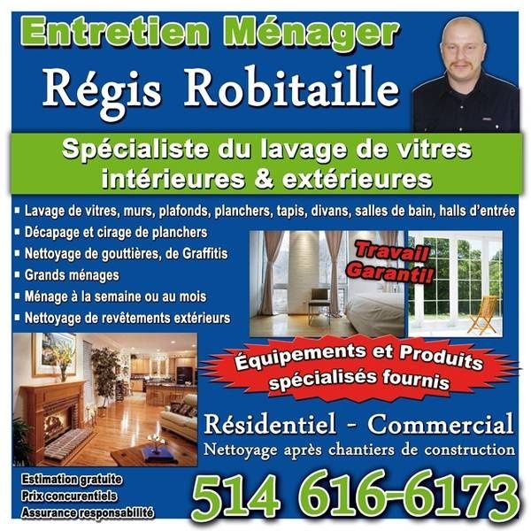 Entretien MÃ©nager RÃ©gis Robitaille - Cover photo