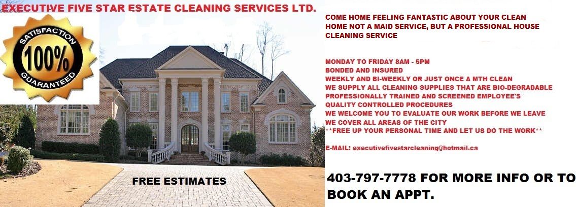 EXECUTIVE FIVE STAR HOUSE CLEANING SERVICES - Logo