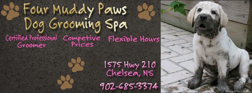 Four Muddy Paws Dog Grooming Spa - Logo