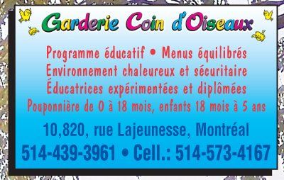 Garderie Coin D&s;Oiseaux - Logo