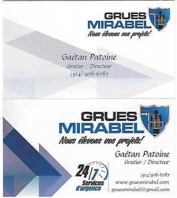 Grues Mirabel - Cover photo