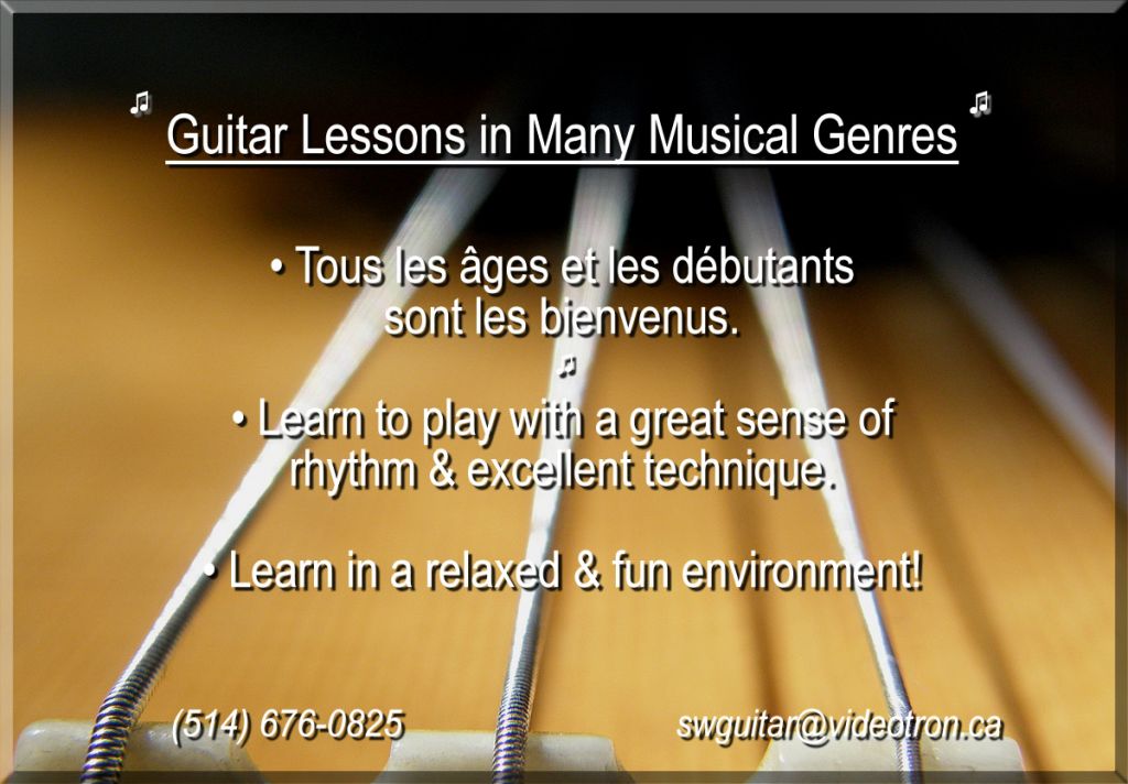 Guitar Lessons in the West Island of Montreal - Logo