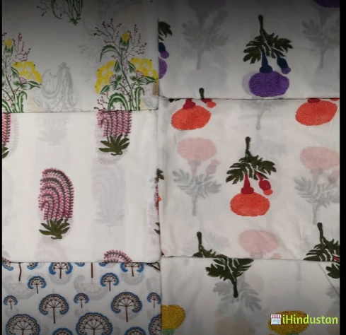 Hand Block Printed Fabric - Logo