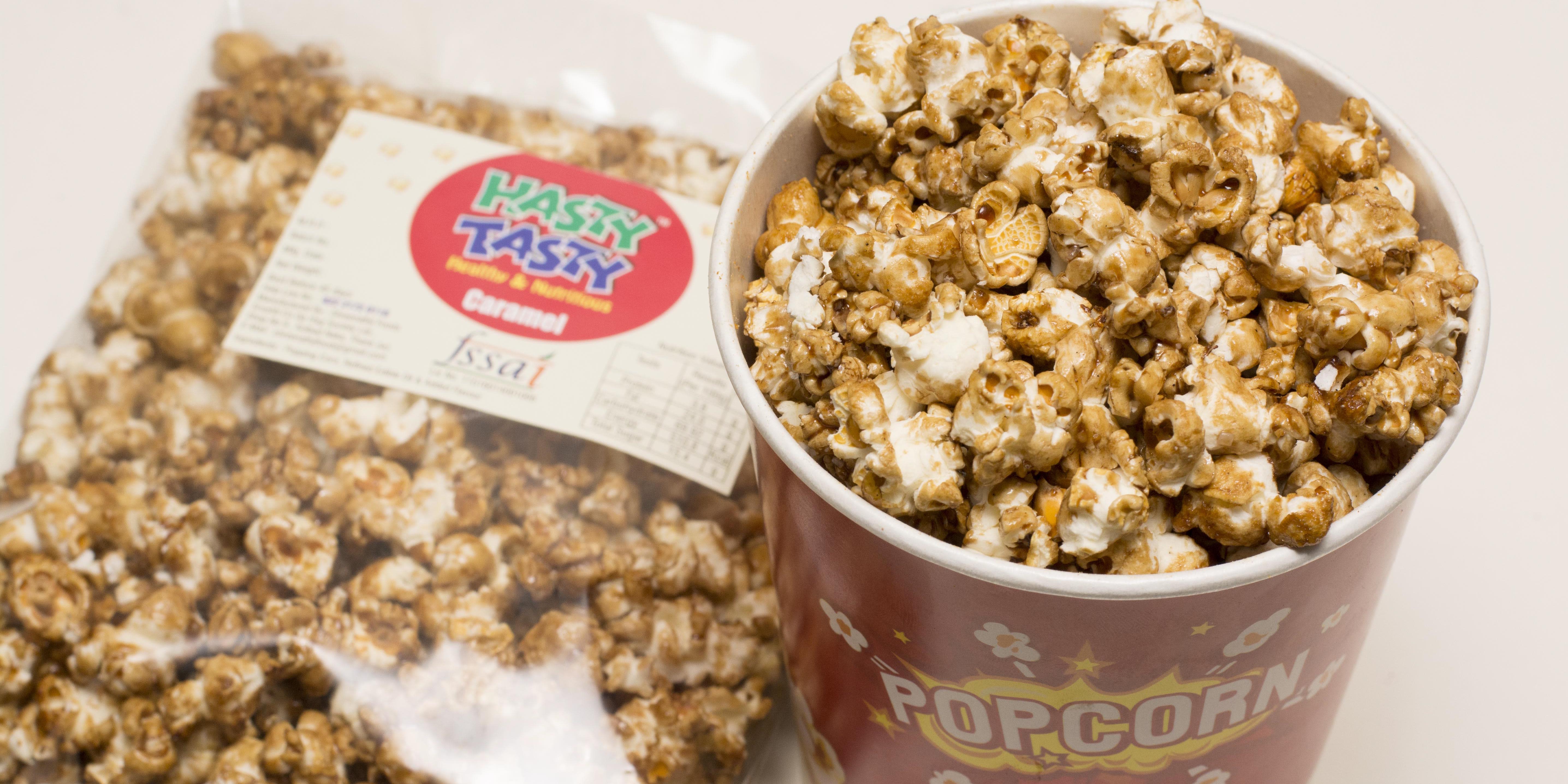 Hasty Tasty Popcorn - Logo