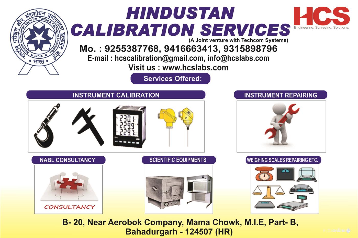 Hindustan Calibration Services - Cover photo