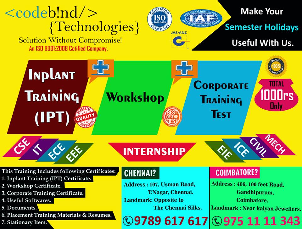 inplant training in coimbatore for cse - Logo