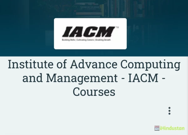 Institute of Advance Computing and Management - IACM - - Logo