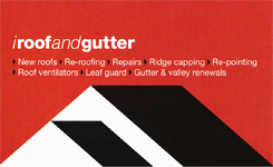 iroof and gutter - Logo