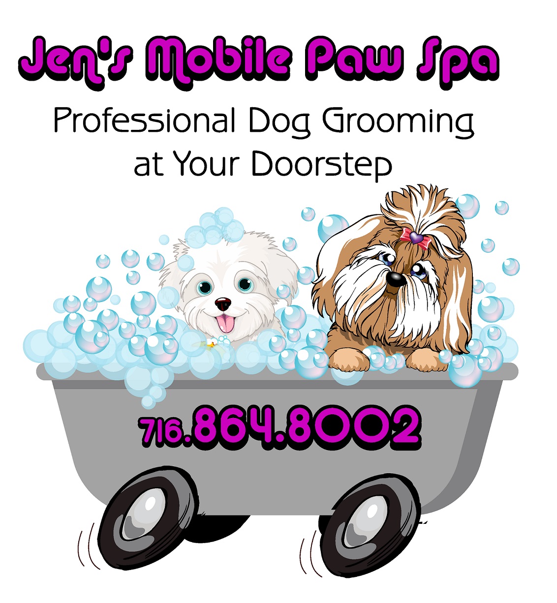 Jen's Mobile Paw Spa - Logo