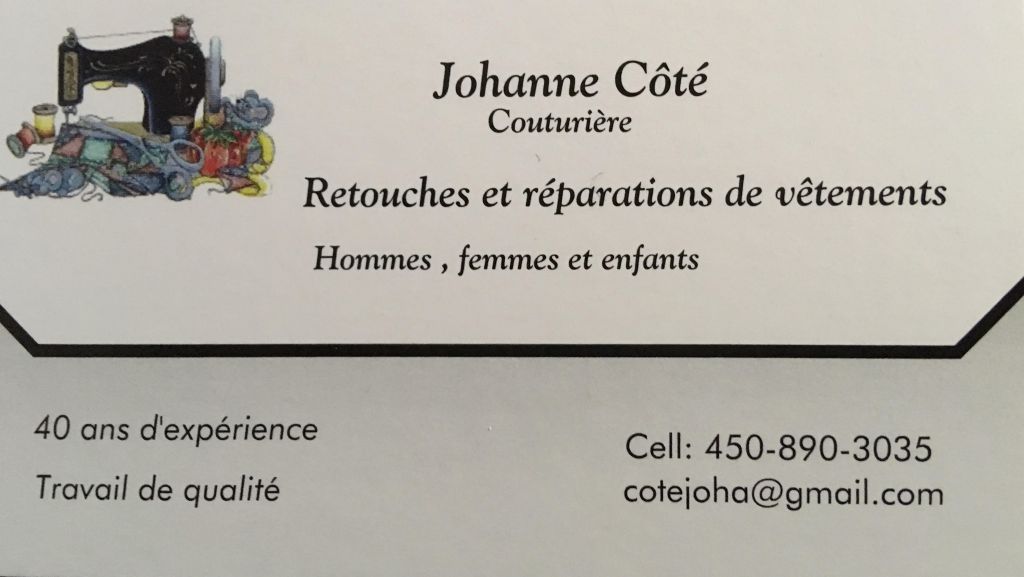 Johanne Côté Couturière - Logo
