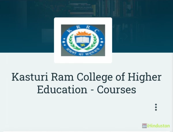 Kasturi Ram College of Higher Education - Courses - Logo